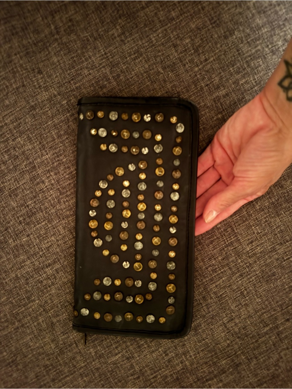 Viola Castellani Italy leather clutch